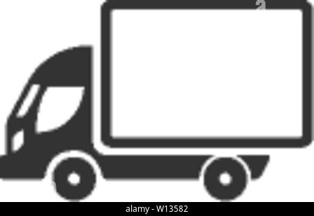 Lkw-Symbol in grauer Farbe. Transport Auto Automobil Logistik Kurier Stock Vektor