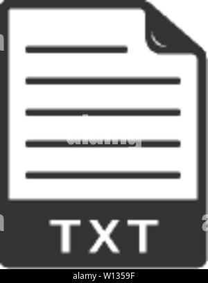 Textdateiformat Symbol in einer Farbe. Dokument computer Daten datei hosting Download Stock Vektor