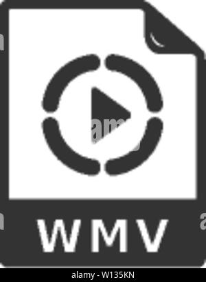 Video Dateiformat Symbol in einer Farbe. Film Kino flick Beobachten cine Datei herunterladen Streaming Stock Vektor