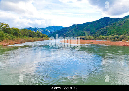Shimanto Fluss in der Präfektur Kochi, Japan Stockfoto