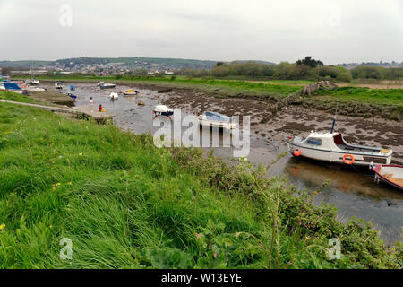 Ebbe in Velator Quay, Braunton, North Devon, Großbritannien Stockfoto