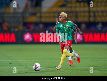 Ismailia, Ägypten. 29 Juni, 2019. Clinton Njie von Kamerun während der 2019 Afrika Cup der Nationen Übereinstimmung zwischen Benin und Guinea-Bissau am Ismailia Stadion in Ismailia, Ägypten. Ulrik Pedersen/CSM/Alamy leben Nachrichten Stockfoto