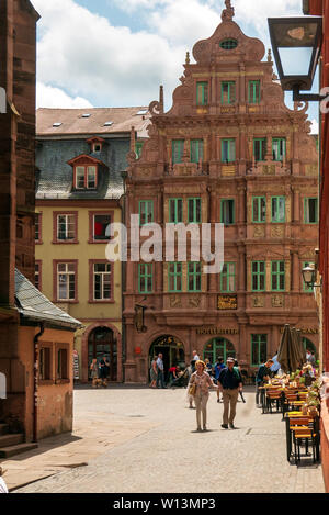 HEIDELBERG, Deutschland - 16. JUNI 2019: Hotel Zum Ritter St. Georg Stockfoto