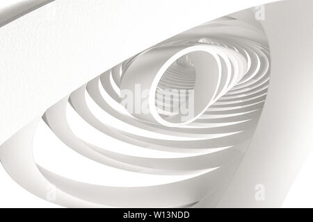 Drei-dimensionale Darstellung, weiße Oberfläche Kanal Stockfoto