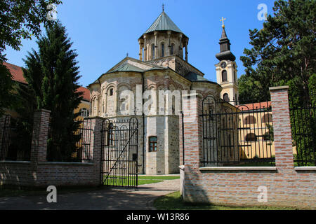 Kirche St. Nikolaus in Novo Hopovo Kloster in der Fruska Gora Nationalpark, Vojvodina, Serbien Stockfoto