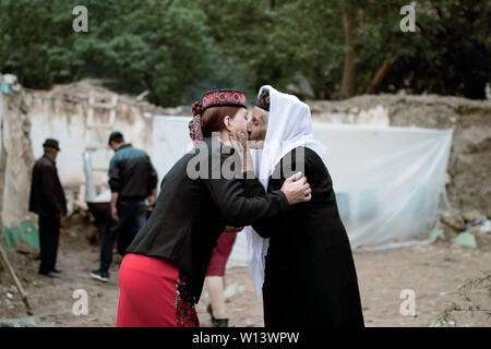 Die Szene eines Hochzeit Hochzeit in Tashkurgan County, Kashgar Region im September 2018 Stockfoto