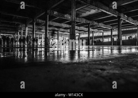 Ein Bild aus dem stillgelegten Mayfield Bahnhof im Zentrum von Manchester am Sonntag, den 28. Januar 2018. Stockfoto