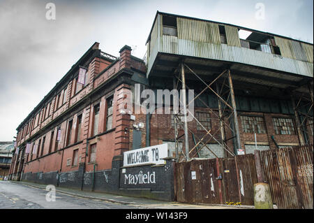 Ein Bild aus dem stillgelegten Mayfield Bahnhof im Zentrum von Manchester am Sonntag, den 28. Januar 2018. Stockfoto