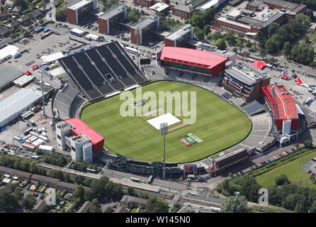 Luftaufnahme von Old Trafford Cricket Ground, Juni 2019 Stockfoto