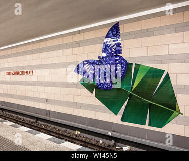 U Kurt-Schumacher-Platz, U-Bahn U-Bahn Bahnhof, Reinickendorf-Berlin Stockfoto