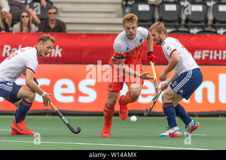 Amstelveen, Niederlande. 30. Juni, 2019. Amsterdam, 30-06-2019, Hockey Pro League 2019 Männer. Veranstaltungsort: Wagener Stadion. Nerz Van Weerden während des Spiels Großbritannien Niederlande vs. Credit: Pro Schüsse/Alamy leben Nachrichten Stockfoto
