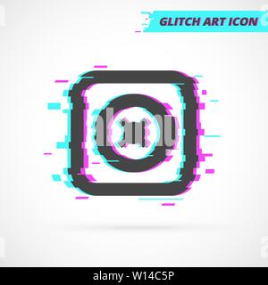 Safe Line unterzeichnen. Glitch Art Modern Business Vektor Icon Stock Vektor