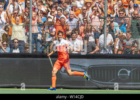 Amstelveen, Niederlande. 30. Juni, 2019. Amsterdam, 30-06-2019, Hockey Pro League 2019 Männer. Veranstaltungsort: Wagener Stadion. Bjorn Kellerman während des Spiels Großbritannien Niederlande vs. Credit: Pro Schüsse/Alamy leben Nachrichten Stockfoto