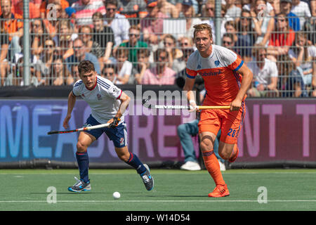 Amstelveen, Niederlande. 30. Juni, 2019. Amsterdam, 30-06-2019, Hockey Pro League 2019 Männer. Veranstaltungsort: Wagener Stadion. Floris Wortelboer während des Spiels Großbritannien Niederlande vs. Credit: Pro Schüsse/Alamy leben Nachrichten Stockfoto