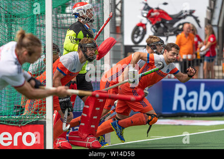 Amstelveen, Niederlande. 30. Juni, 2019. Amsterdam, 30-06-2019, Hockey Pro League 2019 Männer. Veranstaltungsort: Wagener Stadion. Alexander Baart während des Spiels Großbritannien Niederlande vs. Credit: Pro Schüsse/Alamy leben Nachrichten Stockfoto