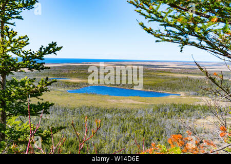 Blick von Berry Hill von Gros Morne National Park, Neufundland, Kanada Stockfoto