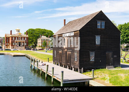 Salem, MA - Juni 8, 2019: Historische Pedrick Store House an der Salem Maritime National Historic Site Stockfoto