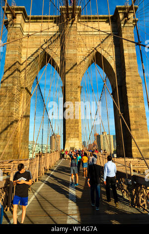 Brooklyn Brücke in New York City, USA Stockfoto