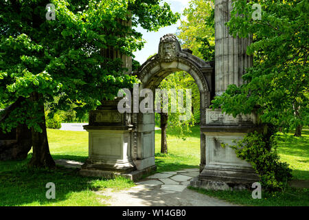 Gilde-Park in Toronto Ontario Kanada architektonische Artefakte Stockfoto