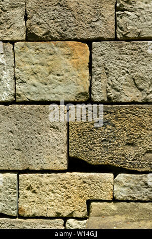 Detail der Steinmauer. Stockfoto