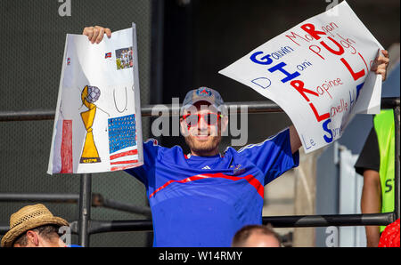 Paris, Frankreich. 28 Juni, 2019. Frankreich, Paris, Parc des Princes, 28.06.2019, Fußball - FIFA Frauen-WM-Viertelfinale - Frankreich - USA Bild: Französisch Ventilator | Verwendung der weltweiten Kredit: dpa/Alamy leben Nachrichten Stockfoto