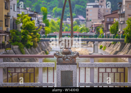 Takayama - 26. Mai 2019: Oni Statue in Takayama, Japan Stockfoto