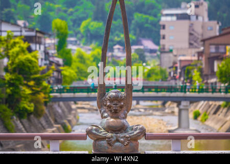 Takayama - 26. Mai 2019: Oni Statue in Takayama, Japan Stockfoto