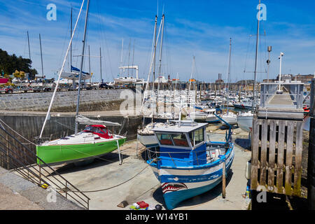 Bild des Austrocknen Pad bei Saint Servan marina, Frankreich Stockfoto