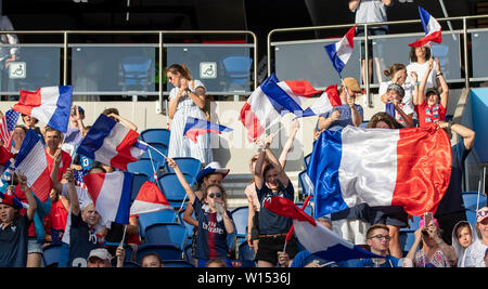 Paris, Frankreich. 28 Juni, 2019. Frankreich, Paris, Parc des Princes, 28.06.2019, Fußball - FIFA Frauen-WM-Viertelfinale - Frankreich - USA Bild: vom Französischen Fans | Verwendung der weltweiten Kredit: dpa/Alamy leben Nachrichten Stockfoto