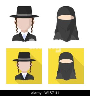 Isoliertes Objekt der Nachahmer und Wohnsitz anmelden. Sammlung der Nachahmer und Kultur Symbol für das Web. Stock Vektor