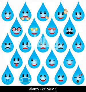 Abbildung der Welt Emoji Tag Gruß - 17. Juli Stock Vektor