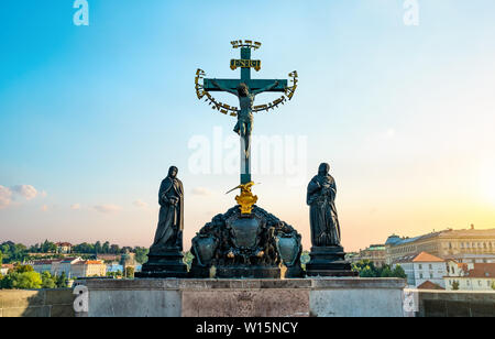 Statue von Jesus in Prag Stockfoto