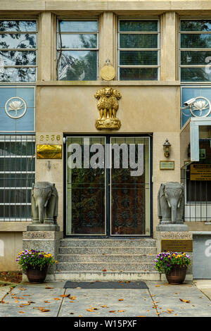 Botschaft der Republik Indien, 2536 Massachusetts Avenue NW, Washington DC Stockfoto