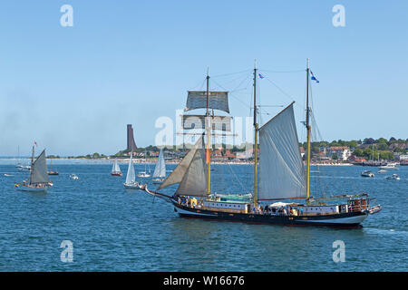 Windjammer Parade, 125. Kieler Woche, Laboe, Kiel, Schleswig-Holstein, Deutschland Stockfoto