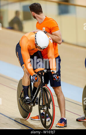 30-06-2019: Sportnieuws: Europese Spelen: Minsk Radfahren - Titel: Männer Keirin Stockfoto