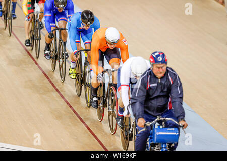 30-06-2019: Sportnieuws: Europese Spelen: Minsk Radfahren - Titel: Männer Keirin Stockfoto