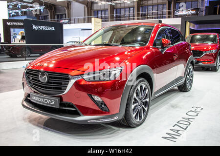 Poznan, Polen, März 2019 Mazda CX-3 AWD Skyactiv Technologie, Poznan International Motor Show, subkompakte Crossover-SUV hergestellt von Mazda Stockfoto