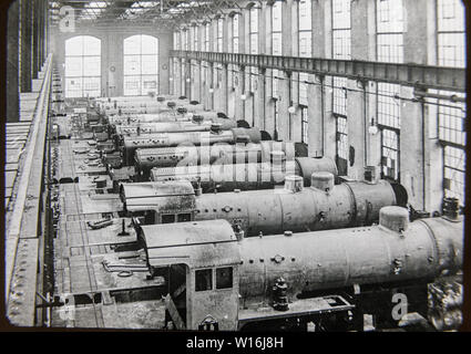 Laterne FOLIE: chenectady, New York. Locomotive Works." Dieses Unternehmen vor der American Locomotive Company (Alco) und machte einer der Motoren in der Golden Spike Zeremonie im Vorgebirge, Utah, die Vereinigung der Nation von Küste zu Küste. Stockfoto