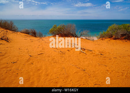 Cape Peron National Park in Western Australia. Das Kap ist für seine geschützten Stränden, Kalksteinfelsen, Riffe und Panoramablick. Stockfoto