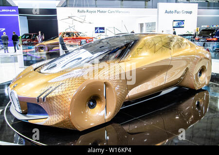 Poznan, Polen, März 2019 BMW Vision NÄCHSTEN 100 Konzept Prototyp Auto, Poznan International Motor Show, die nächsten 100 Jahre umweltfreundliche Zukunft Prototyp Stockfoto