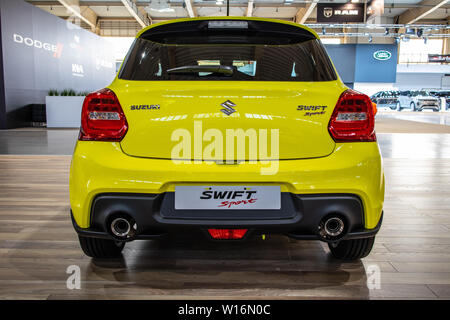 Poznan, Polen, März 2019: Neue Suzuki Swift Sport, Poznan International Motor Show, 4. Gen, Kleinwagen B-Segment produziert von Suzuki Stockfoto