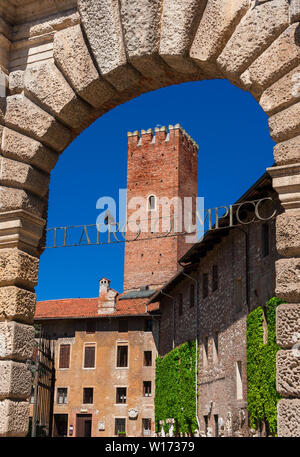 Teatro Olimpico (Olympische Theater) Eingang, einem der berühmtesten Wahrzeichen in Vicenza Stockfoto