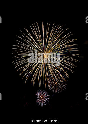 Das Feuerwerk in La Ronde in Montreal Stockfoto