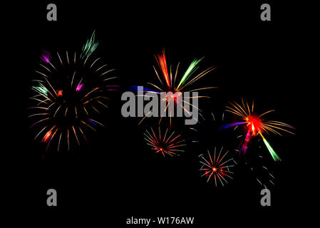 Das Feuerwerk in La Ronde in Montreal Stockfoto