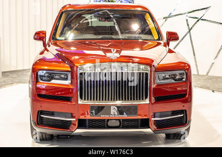Poznan, Polen, März 2019 Rolls-Royce Neue maßgeschneiderte Cullinan, Poznan International Motor Show, Britische handmade high-seitig Fahrzeug von Rolls-Royce Stockfoto