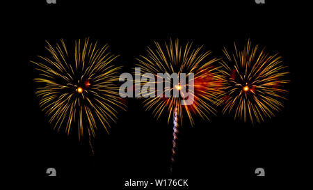 Das Feuerwerk in La Ronde in Montreal Stockfoto