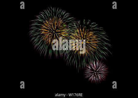 Das Feuerwerk in La Ronde in Montreal Stockfoto