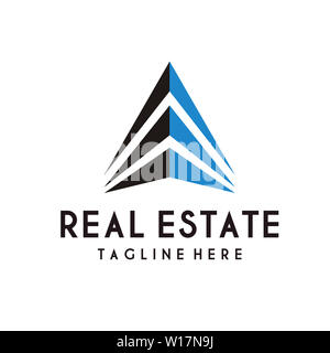 Immobilien Logo Design Vector Stockfoto