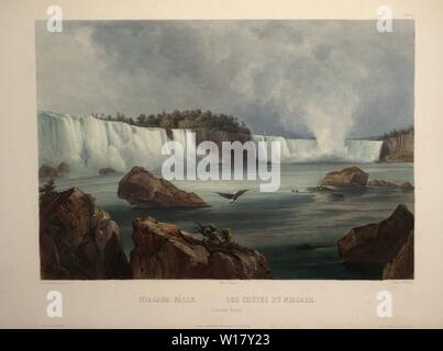 Niagara Falls (Les chûtes du Niagara, Niagara Fälle) Karl Bodmer Aquatinta von Reisen in das Innere von Nordamerika (Voyage dans l'Intérieur) Stockfoto