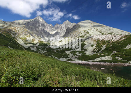 Skalnate Pleso - Tarn in der Hohen Tatra, Slowakei Stockfoto